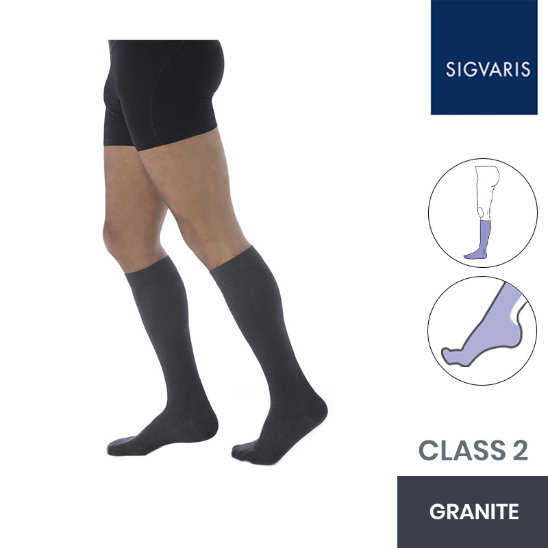 Sigvaris Essential Coton Granite Class 2 Men's Socks