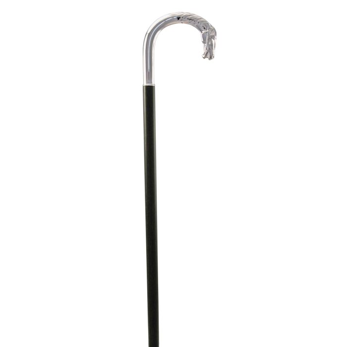SilverPlated Horse Head Crook Cane Health and Care