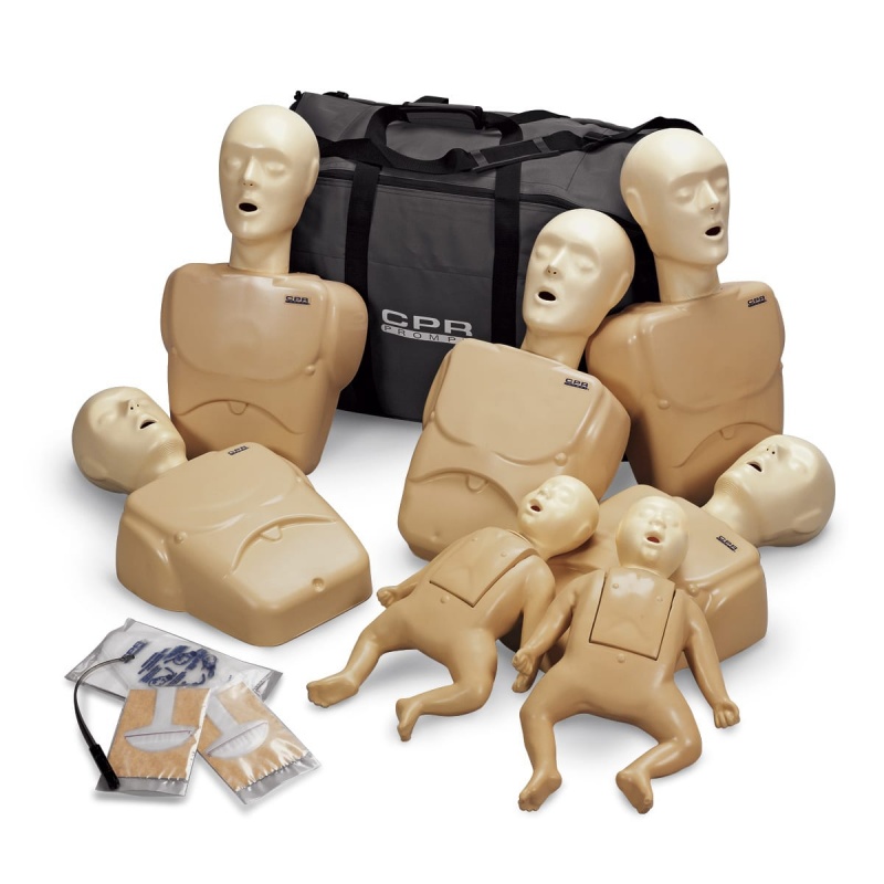 Infant CPR Tan Prompt Manikin 5 Pack Health and Care