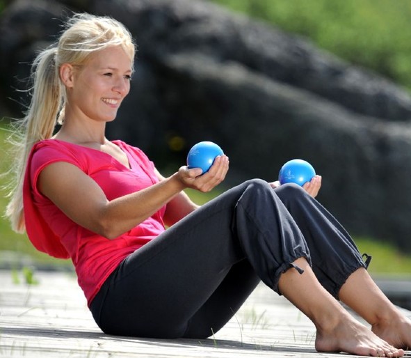 The Sissel Toning Balls add weighted resistance to your exercises