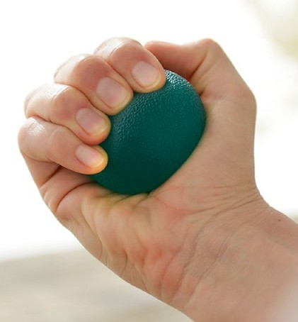 Rebuild motor skills and grip strength by squeezing the Sissel Press-Ball