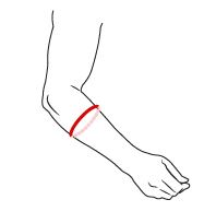 To find the right fit measure the fullest part of your forearm Power Shooter Sleeve Sizing