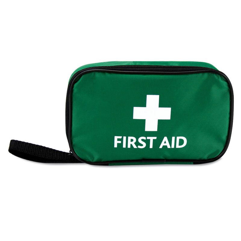 Green Soft Zipped First Aid Pouch (Empty) Health and Care
