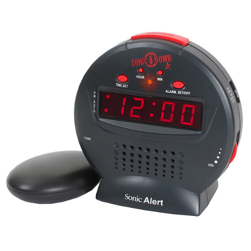 Sonic Bomb Junior ExtraLoud Alarm Clock with Shaker Pad Health and Care