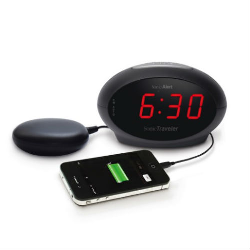 Sonic Traveller ExtraLoud Alarm Clock with USB Charging Health and Care