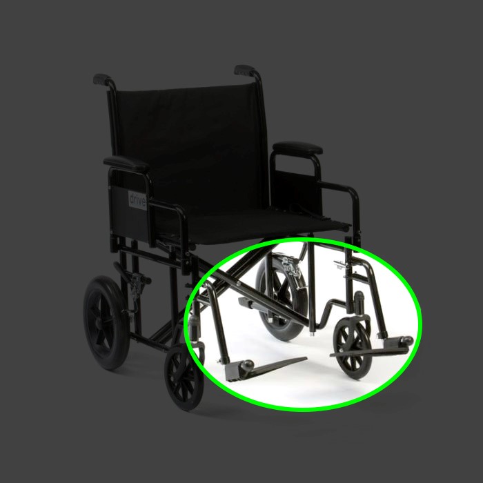 Bariatric Transport Chair Leg Rests Health and Care
