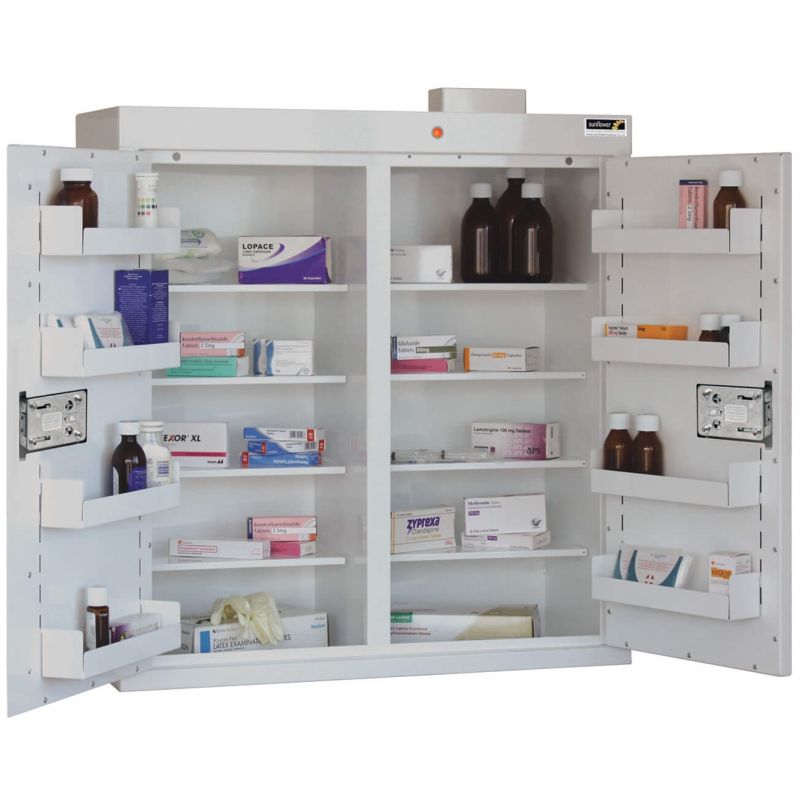 Double Door Cabinet 8 Shelves 8 Trays Health And Care