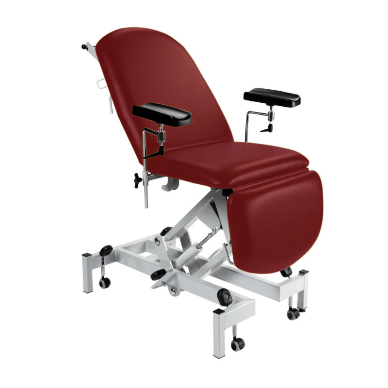 Red Wine Hydraulic Phlebotomy Chair Health and Care