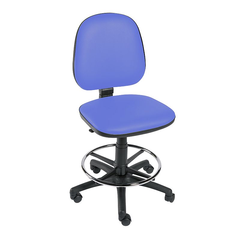 Sunflower Medical Mid Blue Gas-Lift Chair with Foot Ring