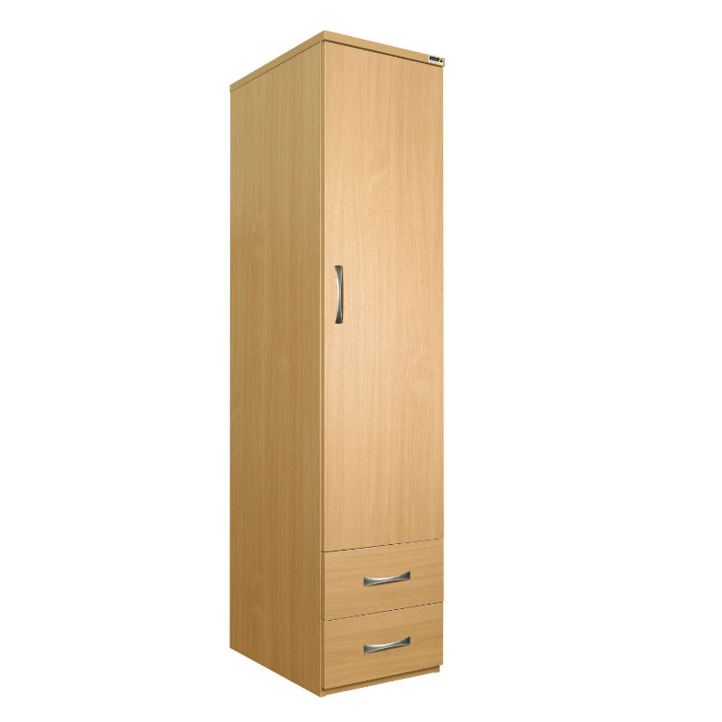 Sunflower Medical Oak Gents Single Wardrobe With Drawers Health