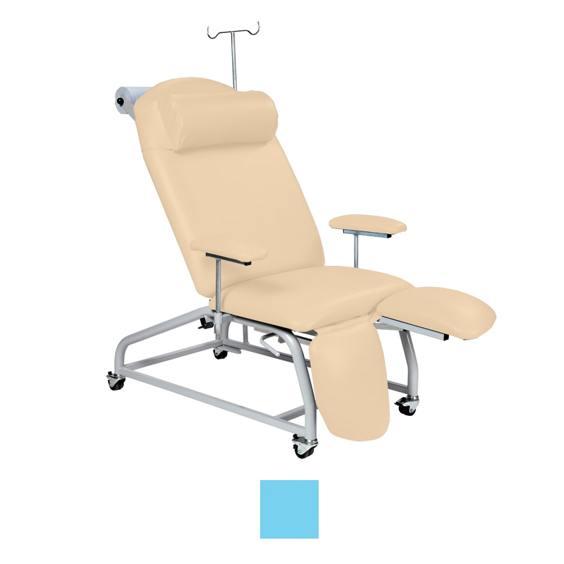 Sunflower Medical Sky Blue Fusion Fixed-Height Treatment Chair with Locking Castors