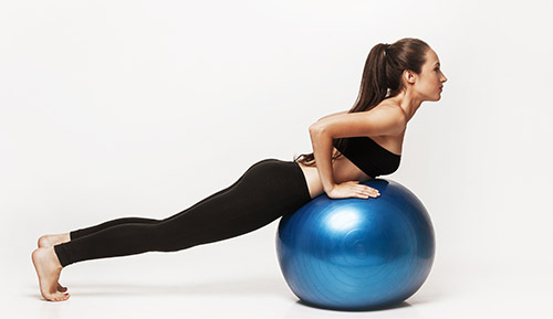 Push-Up on a Swiss Ball