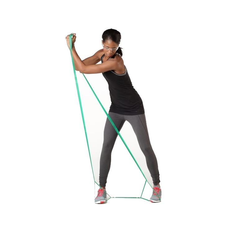 TheraBand CLX Resistance Band With Loops, Fitness Band For Home Exercise And Full Body Workouts, Portable Gym Equipment, Best Gift For Athletes, Individual 5 Foot Band, Yellow, Thin, Beginner Level 2