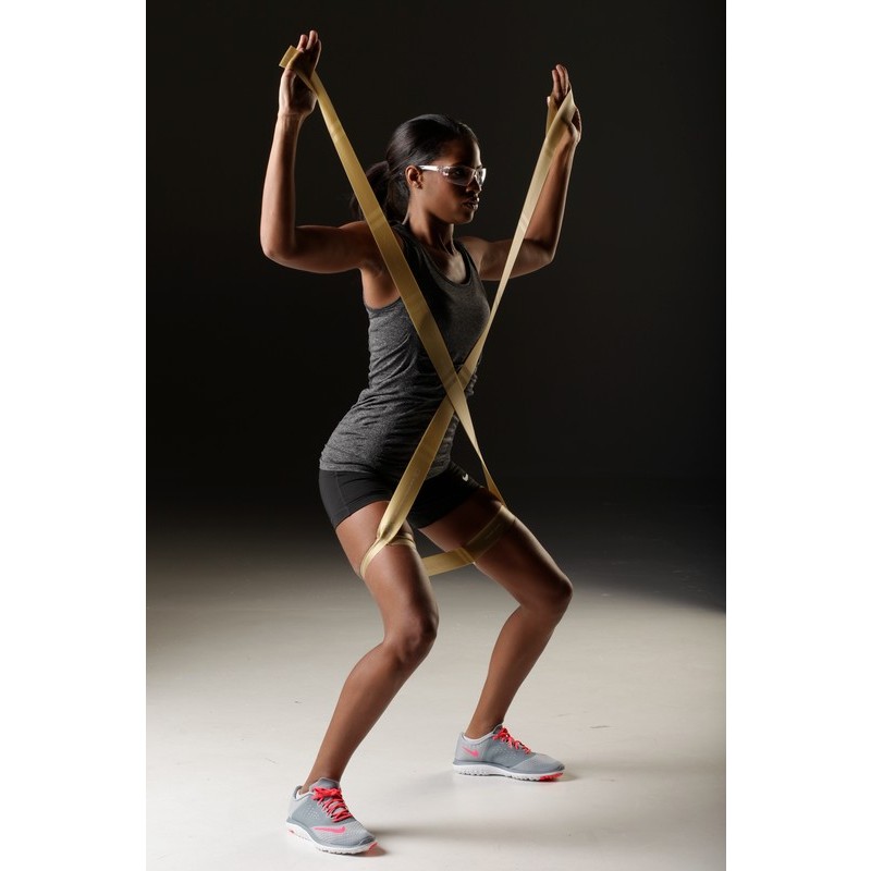 Lot De 9 Bandes De Résistance Thera-Band CLX Sans Latex - 5 Pieds (environ 1.5m), Niveaux De Résistance Variables