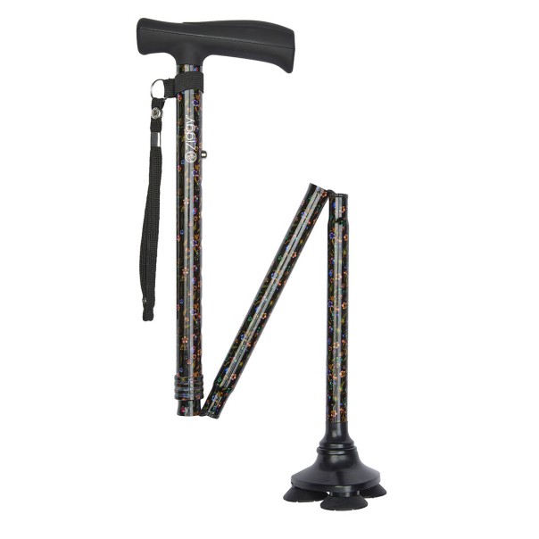 Ziggy Floral Tribase Cane Crutch Handle Health and Care