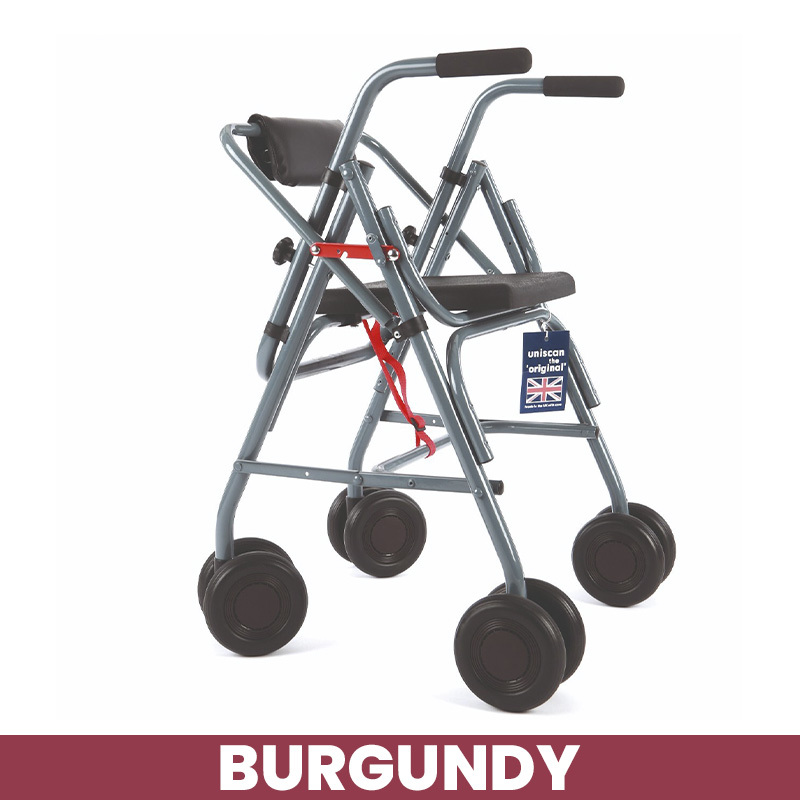 Uniscan Glider Burgundy Walker (Pressure Brake) Health and Care