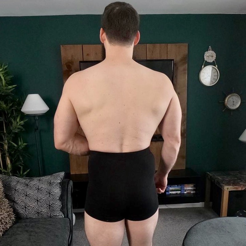 Vanilla Blush Men's Black Ostomy Boxer | Health and Care