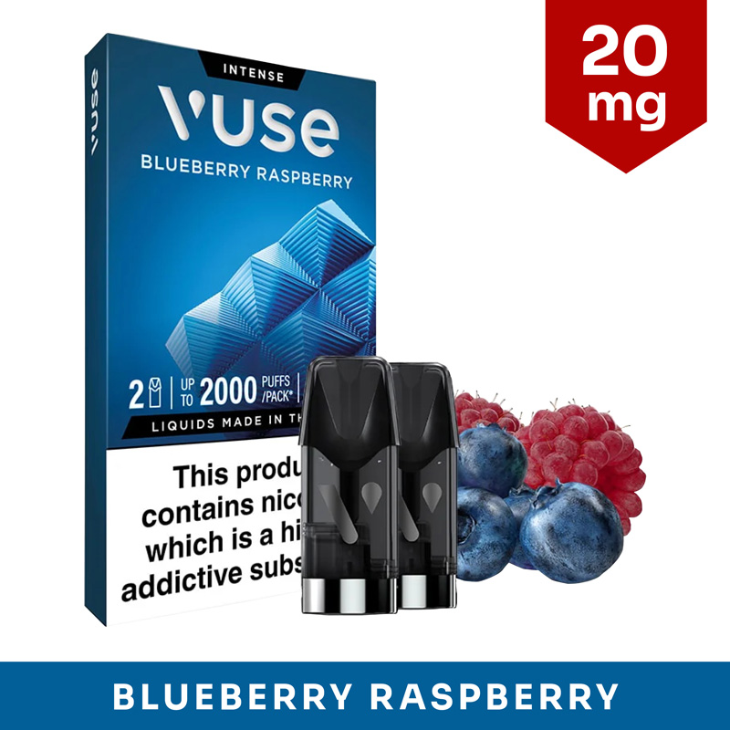 vuse pods how many hits Blue Raspberry Intense (20mg) multibuy:3 Packs Of Pods for £15 Flavor:Cuban Tobacco Blue Razz Disposable Vape