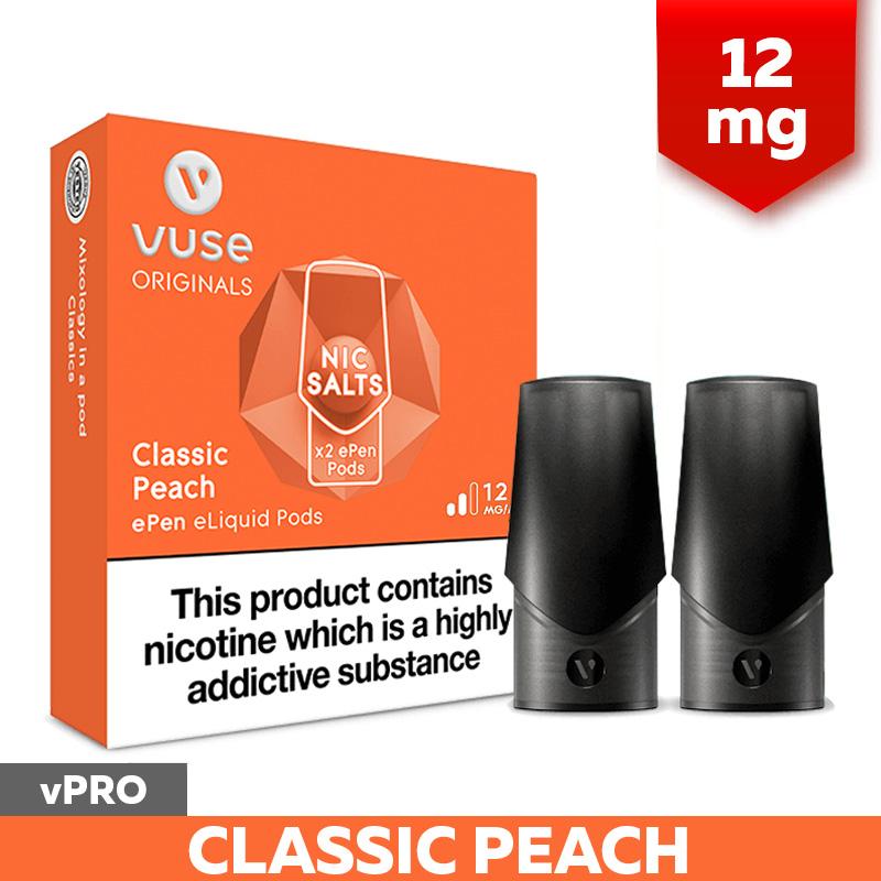 Vuse ePen Classic Peach Refills vPro 12mg Health and Care