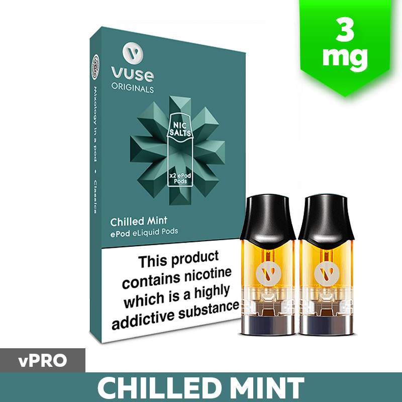 Vuse Pro ePod Chilled Mint Refill Pods (3mg)