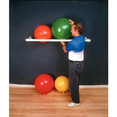 Wall-Mounted PVC Exercise and Therapy Ball Rack