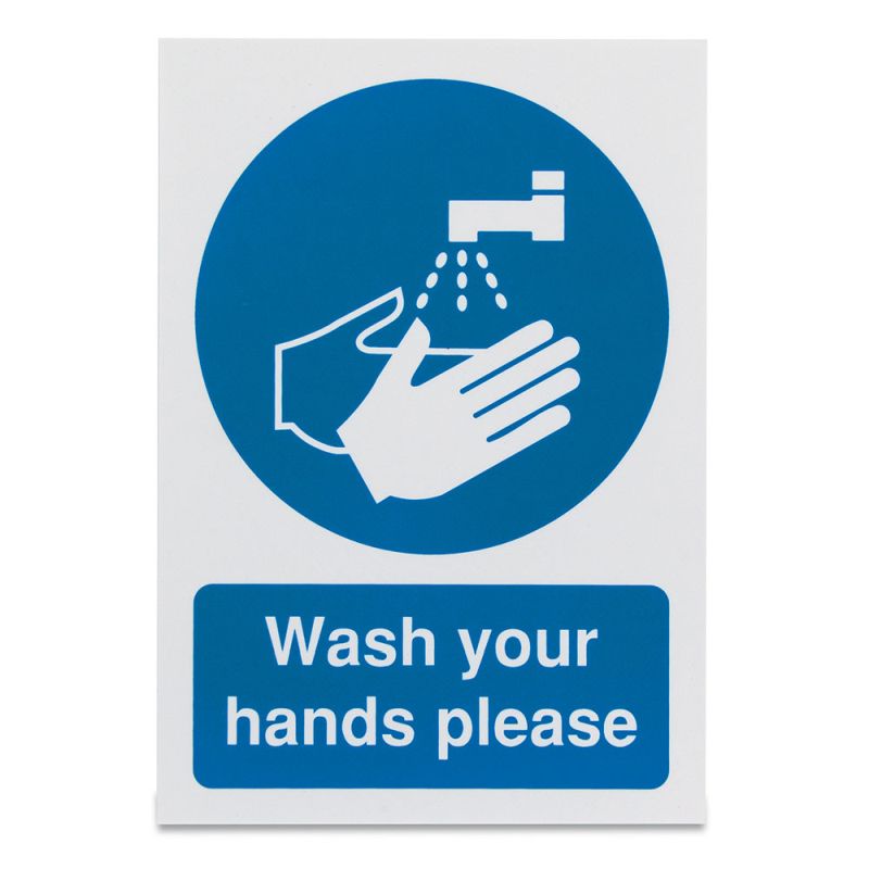 'Wash Your Hands Please' Safety Sign :: Sports Supports | Mobility ...