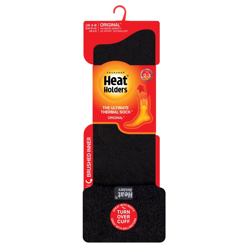 Heat Holders Women's Black Welly Socks Health and Care