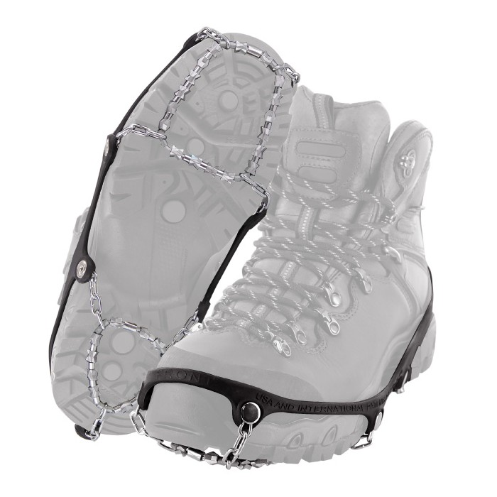 Black, Fit 35-43 Sizes Pawaca Universal Anti-Slip Shoes Ice Gripper 1 Pair Snow Walk Traction Cleats Winter Walker Traction Device for Walking on Snow and Ice Hiking Fishing Outdoor Travelling- 