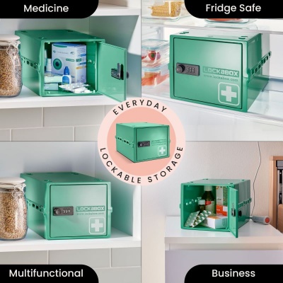 Lockabox One Medi Lockable Medicine Box (Medi Green)