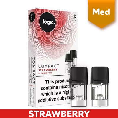 Logic Compact E-Cigarette Strawberry 12mg E-Liquid Pods