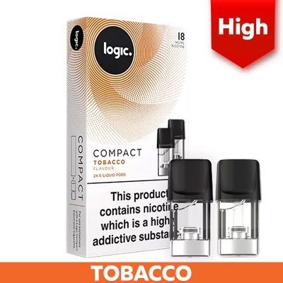 Logic Compact E-Cigarette Tobacco 18mg E-Liquid Pods