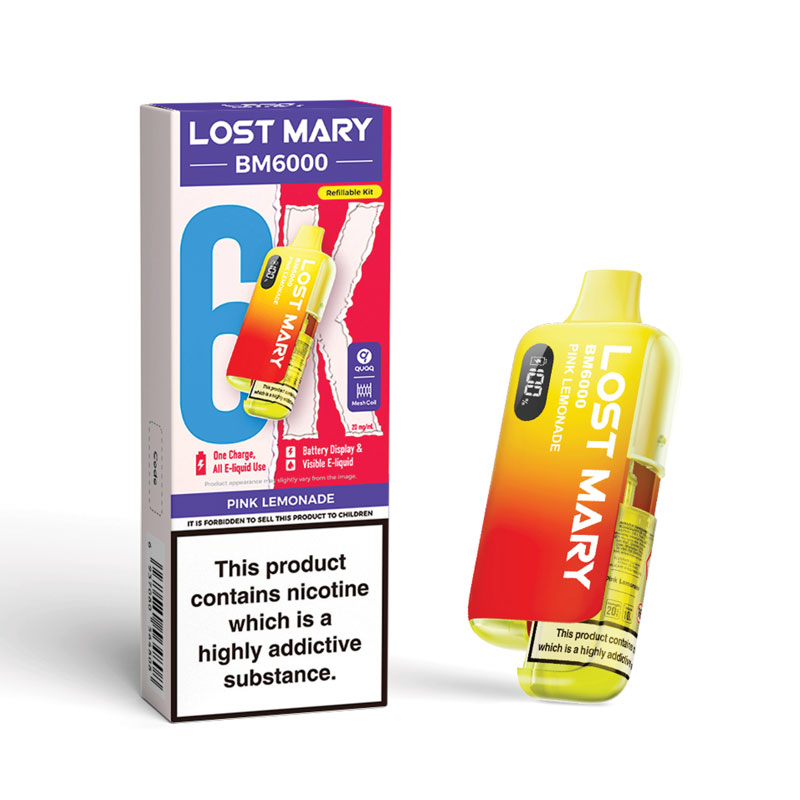 Lost Mary BM6000 Pink Lemonade Vape Kit | Health and Care