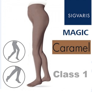 Sigvaris Magic Class 1 Closed Toe Maternity Compression Tights - Caramel