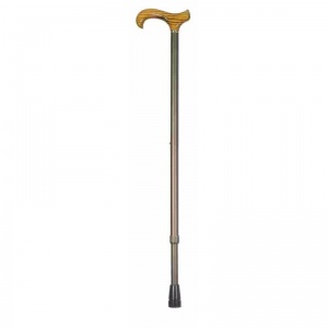 Matte Brown Height Adjustable Walking Stick