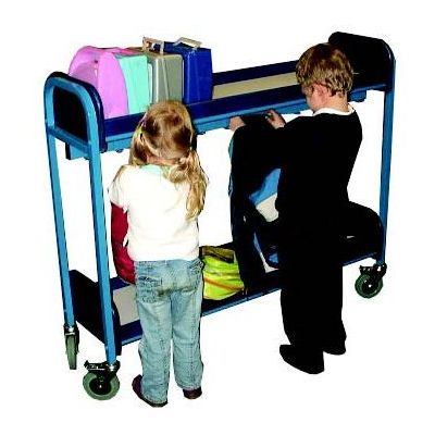 Mobile 10 Student Multi-Purpose Lunch Box and Cloakroom Storage Trolley