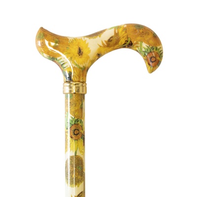 Adjustable National Gallery Sunflowers Derby Handle Walking Cane