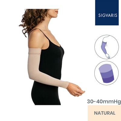 Sigvaris Advance Unisex 20 - 25 mmHg Natural Compression Arm Sleeve with Grip Top