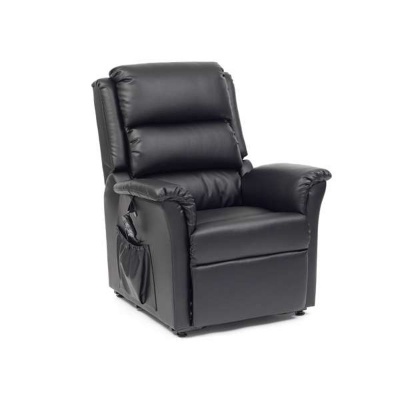 Drive Restwell Nevada Standard Dual Motor Anti-Microbial PVC Black Riser Recliner Chair