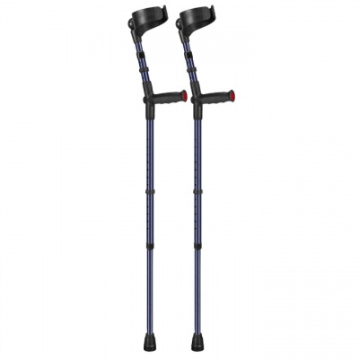 Ossenberg Blue Closed-Cuff Soft-Grip Double Adjustable Forearm Crutches (Pair)
