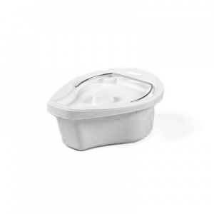 Oval Commode Pan with Locking Lid