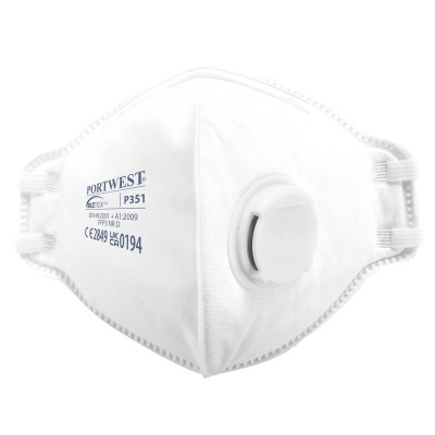 Portwest P351 FFP3 Valved Dolomite Disposable Face Mask Respirator (Pack of 20)
