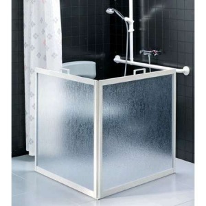 Portable Two-Panel Shower Screen