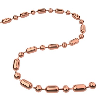 Copper Bead-Bar Chain for Q-Link Pendants