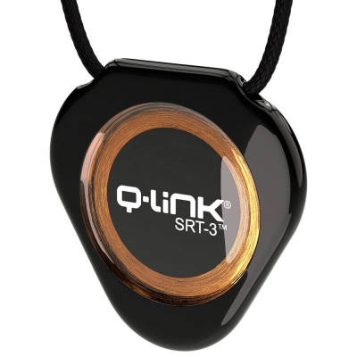Q-Link Glossy Deep Space SRT-3 Energy Clarifying Pendant with Biofield Enhancement