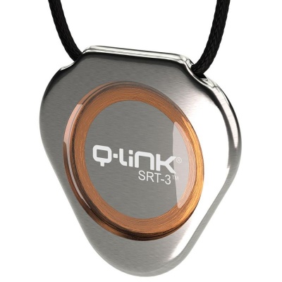 Q-Link Stainless Steel SRT-3 Energy Clarifying Pendant with Biofield Enhancement
