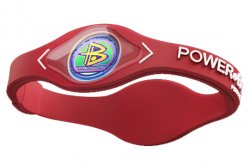 Power Balance Sports Bracelet Hologram Wristband Red and White