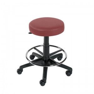 Sunflower Medical Red Wine Gas-Lift Stool with Foot Ring