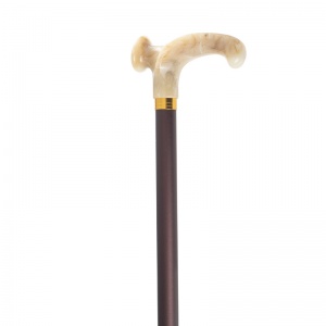 Right-Handed Adjustable Relax-Grip Marbled Cream Orthopaedic Walking Cane