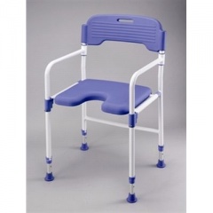 Folding Shower Chair With PU Seat and Back