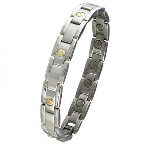 Sabona Executive Nails Head Duet Magnetic Bracelet